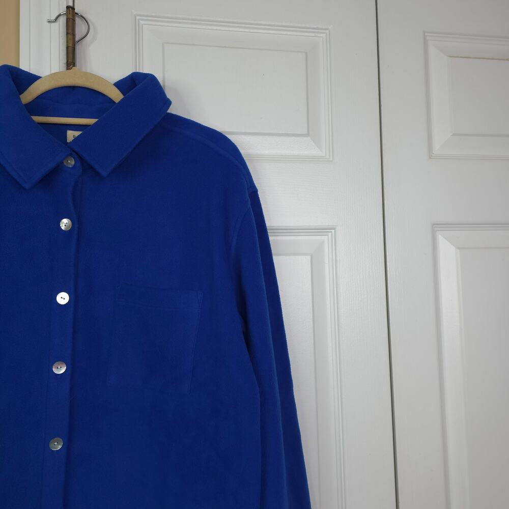 DONNI. Polar Fleece Shirt in Blueberry Size XXL - Picture 3 of 8